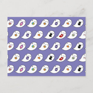 Kawaii Ghost Favourites Postcard