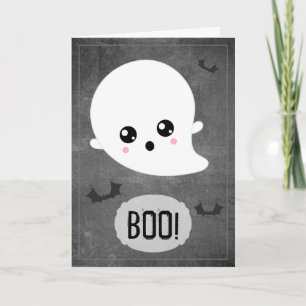 Kawaii Ghost Halloween Card