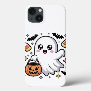 Kawaii Ghost Halloween Design 👻✨🎃 iPhone 13 Case