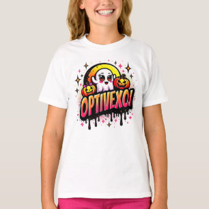 Kawaii Ghost & Jack O Lanterns Art T-Shirt