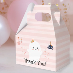 Kawaii Ghost Pink Halloween Thank You Favor Box