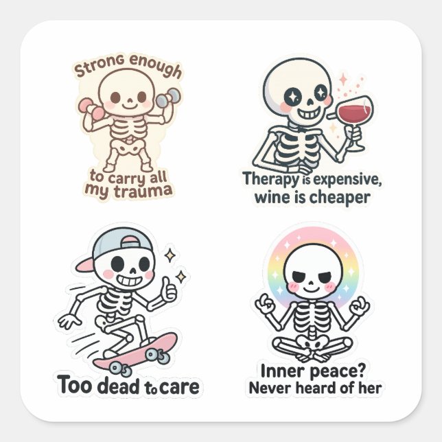 Kawaii Ghost Sticker Sheet | Halloween Sticker Set (Front)