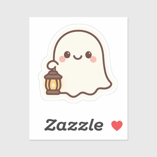 Kawaii Ghost with Lantern – Cute Spirit Design (Sheet)