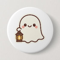 Kawaii Ghost with Lantern – Cute Spirit Design