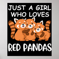 Kawaii Gift Women Just A Girl Who Loves Red Pandas