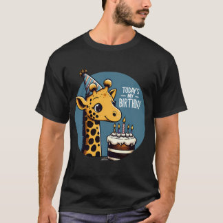 Kawaii Giraffe Aujourd'Hui Est Mon T-Shirt De Fête