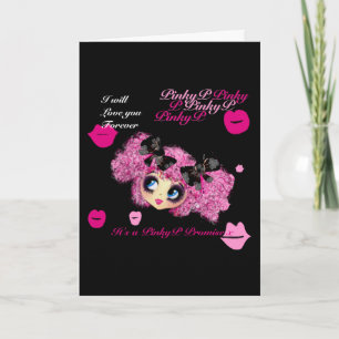 Kawaii girl birthday - personalized card