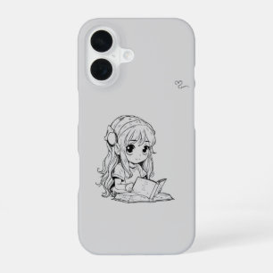 Kawaii Girl iPhone 16 Protective Case – Cute Anime