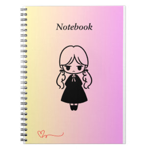 Kawaii Girl Spiral Photo Notebook