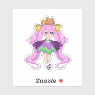 Kawaii Girl with Bear Friend