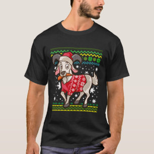 Kawaii Goat Wearing Ugly Christmas Sweater