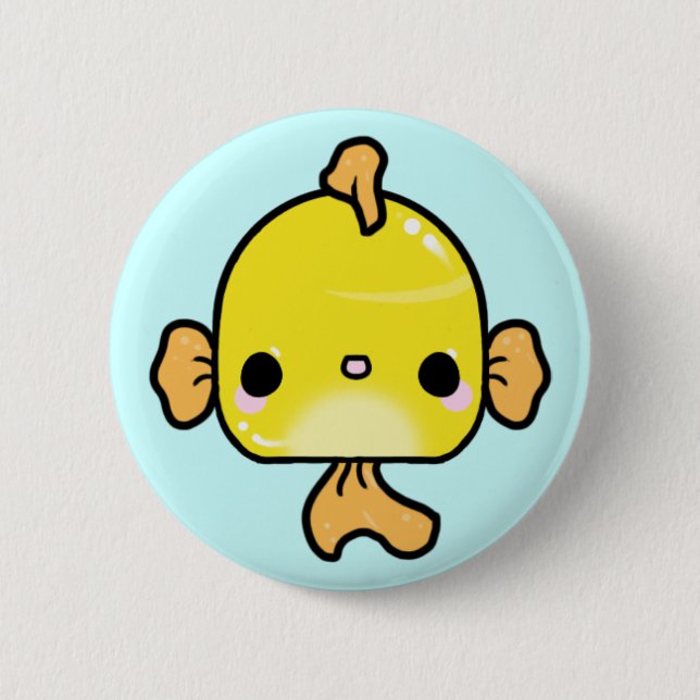 Kawaii GoldFish (You change the Background!) 2 Inch Round Button (Front)