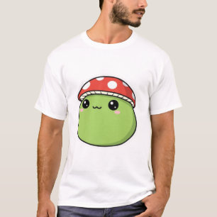 Kawaii Green Mushroom T-Shirt