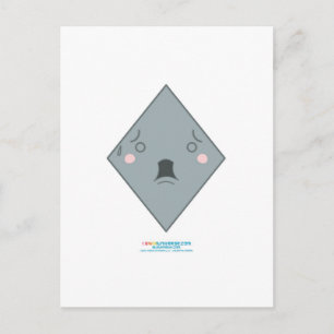 Kawaii Grey Diamond Postcard
