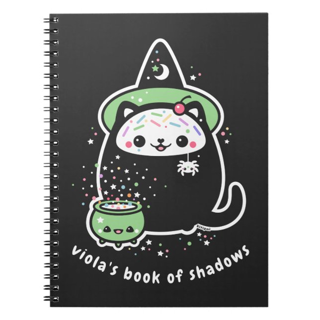 Kawaii Grunge Book of Shadows with Witch Kitty (Front)