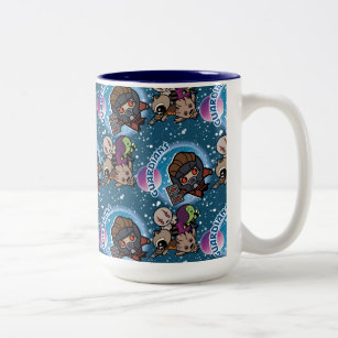Kawaii Guardians of the Galaxy Pattern Two-Tone Coffee Mug