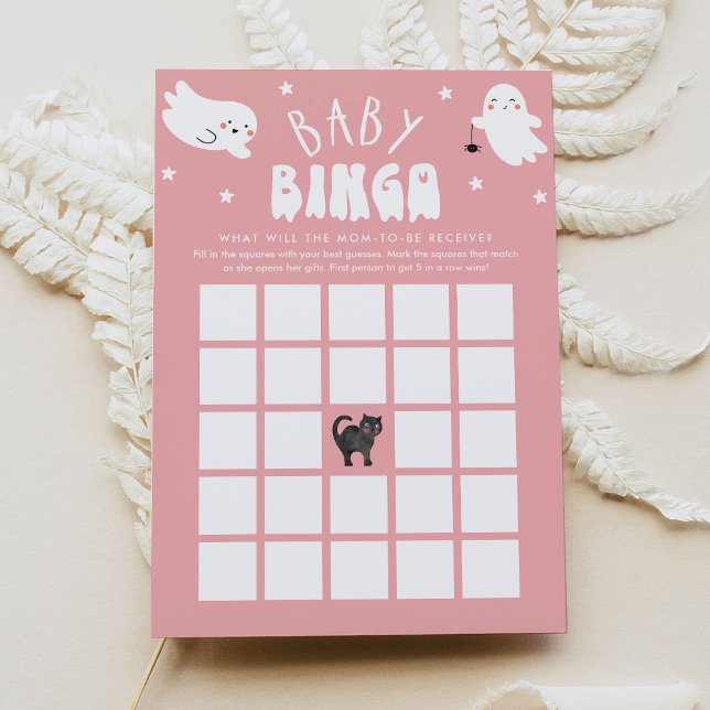Kawaii Halloween Baby Shower Bingo Game Card (Creator Uploaded)