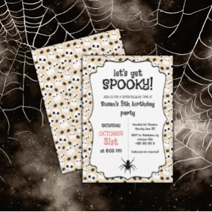 Kawaii Halloween Birthday Party Invitation