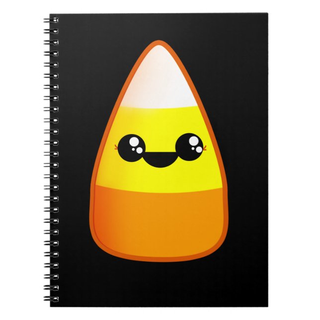 Kawaii Halloween Candy Corn Notebook (Front)