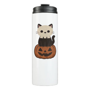 Kawaii Halloween Cat and pumpkin Classic T-Shirt Thermal Tumbler