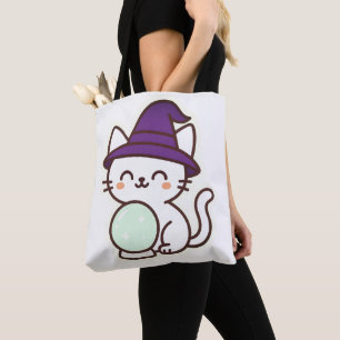 Kawaii Halloween Cat – Magical & Adorable Spooky Tote Bag