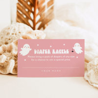 Kawaii Halloween Diaper Raffle Ticket Card