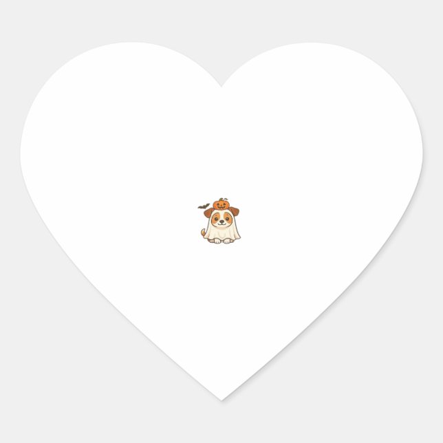 Kawaii Halloween Dog � Pumpkin Ghost Puppy Sticker (Devant)