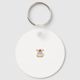 Kawaii Halloween Dog � Pumpkin Ghost Puppy Sticker Keychain