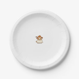 Kawaii Halloween Dog � Pumpkin Ghost Puppy Sticker Paper Plate
