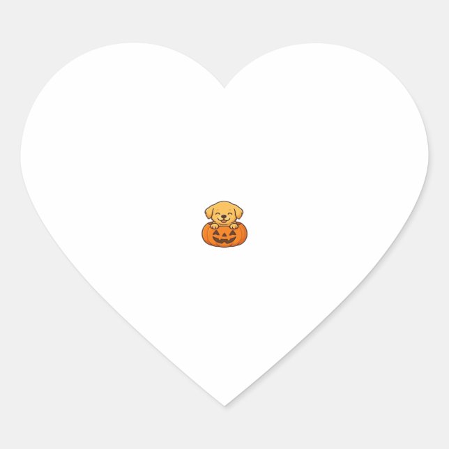 Kawaii Halloween Dog � Pumpkin Puppy Sticker Boxy  (Front)