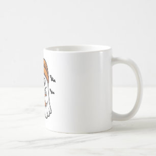 Kawaii Halloween Ghost Orange Beanie Autumn Spirit Coffee Mug