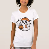 Kawaii Halloween Ghost Orange Beanie Autumn Spirit