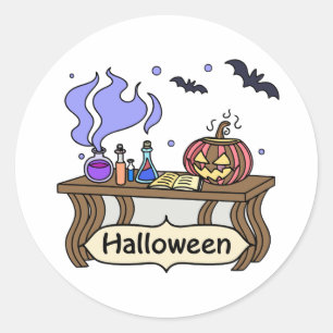 Kawaii Halloween magic potions - Witchcraft Classic Round Sticker