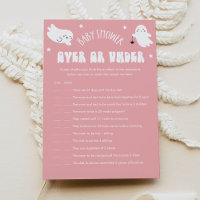 Kawaii Halloween Over Or Under Baby Shower Game