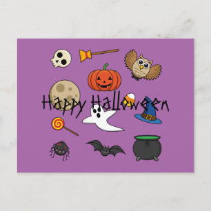 Kawaii Halloween Pack   Add Your Text Holiday Postcard