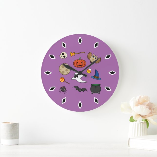 Kawaii Halloween Pack Large Clock (Home)