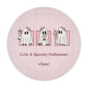 Kawaii Halloween pink Cutting Board