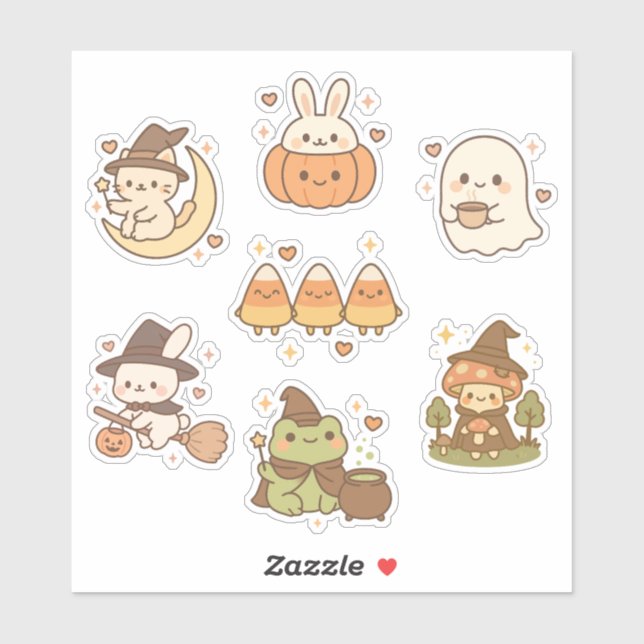 Kawaii Halloween Sticker Pack (Sheet)