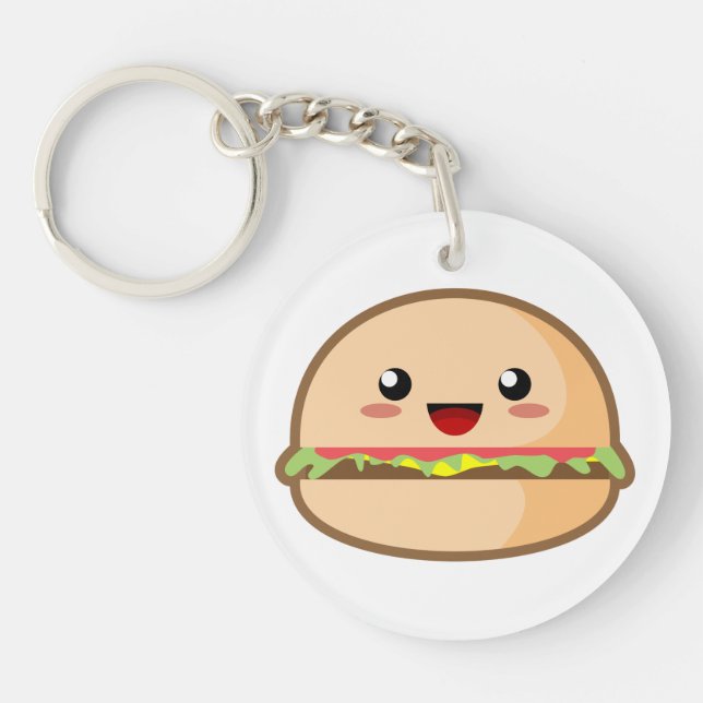Kawaii Hamburger Keychain (Front)
