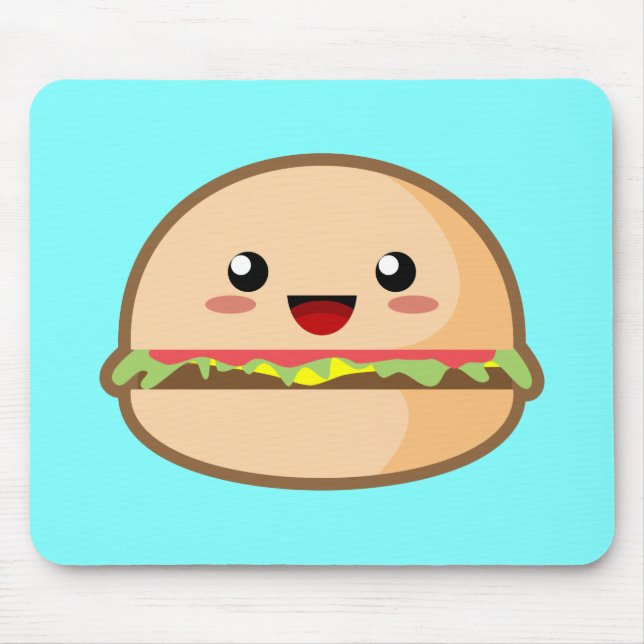 Kawaii Hamburger Mouse Pad (Front)