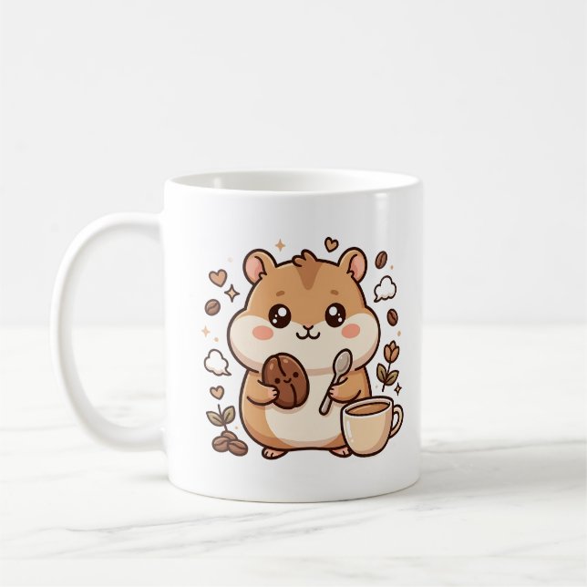Kawaii Hamster Coffee Mug (Left)
