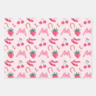 Kawaii Hand-drawn Girly Things Seamless Pattern Wrapping Paper Sheet