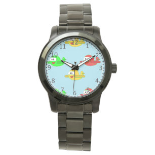 Kawaii happy airplanes watch