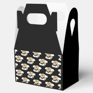 Kawaii Happy Bat Flying on Full Moon Pattern Favor Box