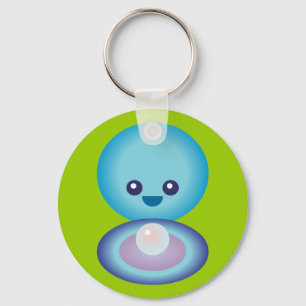 Kawaii Happy Clam Keychain