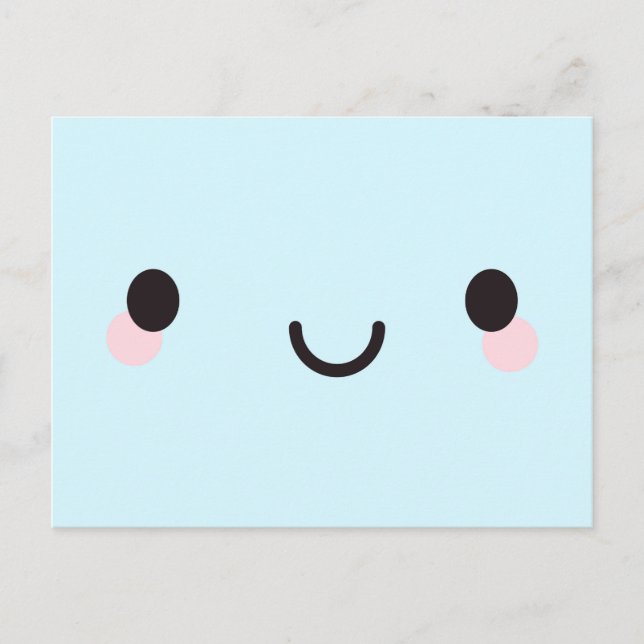 Kawaii Happy Face Postcard (Front)
