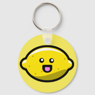 Kawaii Happy Lemon Keychain