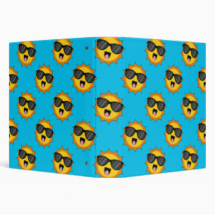 Kawaii Happy Sun with Sunglasses Binder