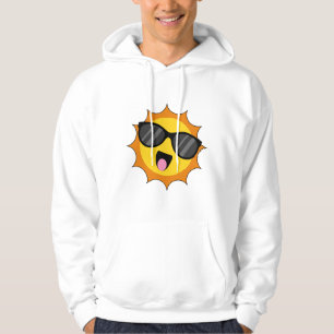 Kawaii Happy Sun with Sunglasses Hoodie