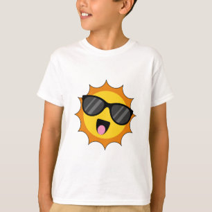 Kawaii Happy Sun with Sunglasses T-Shirt